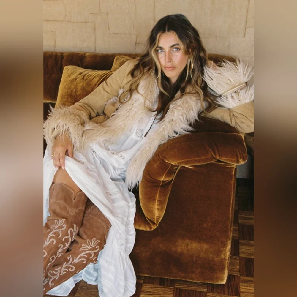 Spell and the Gypsy Joplin Cropped Jacket in Hazelnut (New with tags!) - Picture 4 of 16